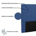Ver imagem 2 de Cabeceira King 1,95m Verona Suede Azul Marinho