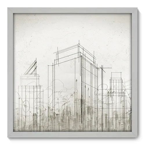 Quadro Decorativo - Arquitetura - 50cm x 50cm - 009qnucb - 1