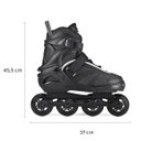 Ver imagem 4 de Patins 4 Rodas Inline Para Adulto Ajustável 37 ao 40 Rolamento ABEC 7 Atrio - Preto e Cinza