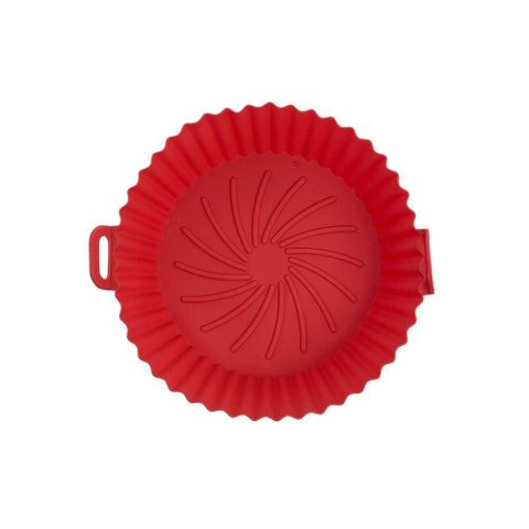 Forma de Silicone Ível Lavável para Air Fryer Vermelha