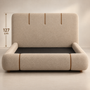 Ver imagem 6 de Conjunto Cama King Cabeceira Star Divani Bouclé Premiun Detalhes em Courino Luxouso Moderna Elegante