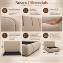 Ver imagem 3 de Conjunto Cama King Cabeceira Star Divani Bouclé Premiun Detalhes em Courino Luxouso Moderna Elegante