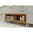 Ver imagem 7 de Cozinha Modulada Nesher Princesa 3 Peças (Balcão + Aéreo + Paneleiro) C3P23 Freijo/Grafite