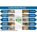Ver imagem 2 de Cozinha Modulada Nesher Princesa 3 Peças (Balcão + Aéreo + Paneleiro) C3P23 Freijo/Grafite