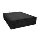 Ver imagem 2 de Base Cama Box Baú Casal Suede Preto 43x138x188