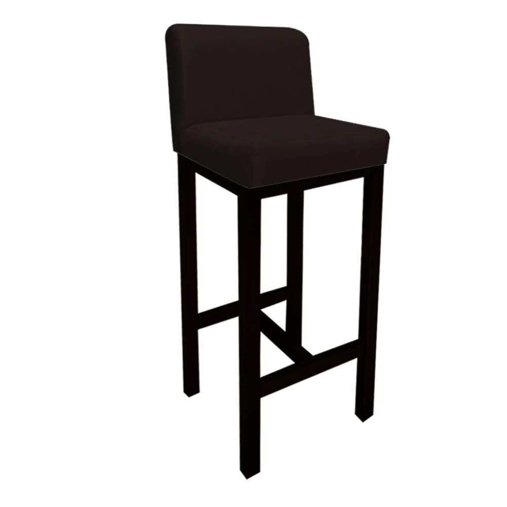 Kit 04 Banquetas Bia Suede Marrom - 5
