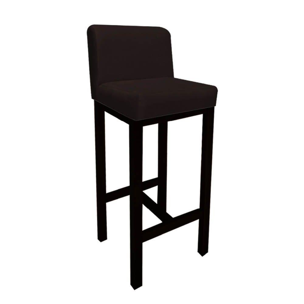 Kit 04 Banquetas Bia Suede Marrom - 2