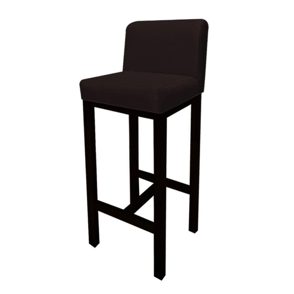 Kit 04 Banquetas Bia Suede Marrom - 4