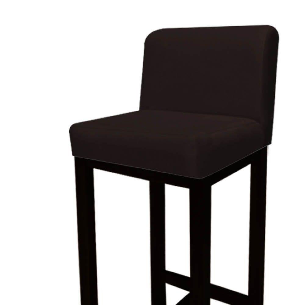 Kit 04 Banquetas Bia Suede Marrom - 3