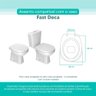 Assento Sanitário Tampa de Vaso Branco Mdf Laqueado Fast para Bacia Deca - 3