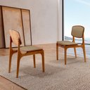 Ver imagem 2 de Conjunto com 2 Cadeiras Malta em Madeira Maciça para Sala de Jantar Moderna Mobília
