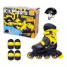 Patins Infantil Roller Inline Ajustável Amarelo 29-32 60Kg - 1