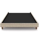 Ver imagem 2 de Cama Casal Base Box Pés Madeira 203cm Suném P05 Linho Bege - Lyam Decor