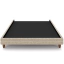Ver imagem 2 de Cama King Base Box Pés Madeira 195cm Suném P05 Linho Bege Escuro Bouclê Cru - Lyam Decor
