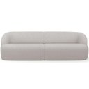 Ver imagem 7 de Sofá 3 Lugares Curvo Orgânico com 02 Poltronas Living 220cm Barolo L06 Bouclê Cinza