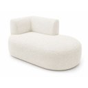 Ver imagem 4 de Sofá Puf Orgânico 140 cm 2 Lugares Consultório Recepção Sala:Off White/Bouclé Lado Direito