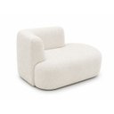 Ver imagem 6 de Sofá Puf Orgânico 140 cm 2 Lugares Consultório Recepção Sala:Off White/Bouclé Lado Direito