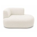 Ver imagem 7 de Sofá Puf Orgânico 140 cm 2 Lugares Consultório Recepção Sala:Off White/Bouclé Lado Direito