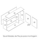 Ver imagem 4 de Armario Aereo 120 Cm Mdp 3 Portas Glor Agl04 Castanho Mxm