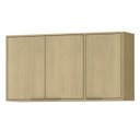 Ver imagem 1 de Armario Aereo 120 Cm Mdp 3 Portas Glor Agl04 Castanho Mxm