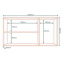 Ver imagem 3 de Armario Aereo 120 Cm Mdp 3 Portas Glor Agl04 Castanho Mxm