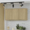 Ver imagem 5 de Armario Aereo 120 Cm Mdp 3 Portas Glor Agl04 Castanho Mxm