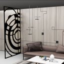 Ver imagem 1 de Painel Vazado Divisória Mdf Milão Preto - 1,20x2,60m