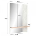 Ver imagem 3 de Espelho para Banheiro Báltico 1 Prateleira Branco/cristal - Móveis Bosi