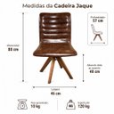 Ver imagem 6 de Cadeira Jaque Giratória Sala de Estar Jantar Cor Whisky Base Madeira Kit 6 Unidades