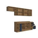 Ver imagem 5 de Armário de Cozinha Completa 100% Mdf 300cm Nogueira/azul Profundo Celeste Kappesberg