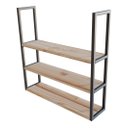 Ver imagem 5 de Estante Suspensa Industrial 80cmcm Preta Para Quarto Technox