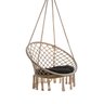 Cadeira Rede Balanço Suspensa Almofada Trançada Decoraçao Teto Varanda Sacada Jardim Quintal Leitura - 1