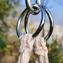 Ver imagem 3 de Cadeira Rede Balanço Suspensa Almofada Trançada Decoraçao Teto Varanda Sacada Jardim Quintal Leitura