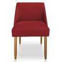 Ver imagem 3 de Kit 08 Cadeiras Poltona Juliana Suede Vermelho Pés Palito Castanho - Pallazio