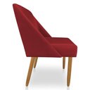 Ver imagem 5 de Kit 08 Cadeiras Poltona Juliana Suede Vermelho Pés Palito Castanho - Pallazio