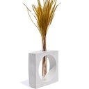 Ver imagem 1 de Vaso Decorativo Artesanal Solitário Quadrado 16,5cm Cimento Branco