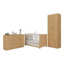 Ver imagem 3 de Quarto de Bebê Completo com Berço Americano 3 em 1 Encanto Multimóveis Mp4593 Madeirado
