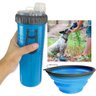 Comedouro Bebedouro Copo 2 em 1 Raçao Agua Cachorro Dog Pet Passeio Bicho Domestico Viagem Saida - 1