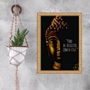 Ver imagem 1 de Quadro Moldura Dourada Frase Buda 33x24cm:com Acetato