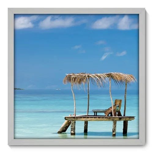 Quadro Decorativo - Praia - 50cm x 50cm - 101qnpcb - 1
