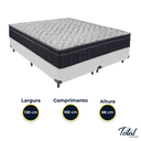 Ver imagem 3 de Cama Box Bipartido Casal Branco e Colchão Airtech 150 D45 Ortobom