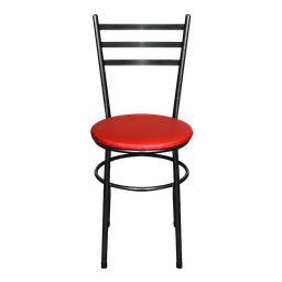 Jogo 6 Cadeiras Para Cozinha Epoxi Craqueada Assento Estofado - Vermelho - 5