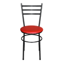 Ver imagem 5 de Jogo 6 Cadeiras Para Cozinha Epoxi Craqueada Assento Estofado - Vermelho