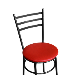 Jogo 6 Cadeiras Para Cozinha Epoxi Craqueada Assento Estofado - Vermelho - 3