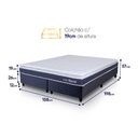 Ver imagem 2 de Conjunto Box Azul Durban Azul Espuma D28 Queen 158x198x57 - King House