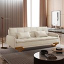 Ver imagem 1 de Sofa Cama 202cm X 92cm em Linho Cannes