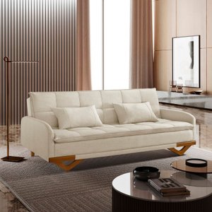 Sofa Cama 202cm X 92cm em Linho Cannes