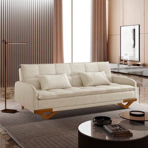 Sofa Cama 202cm x 92cm em Linho Cannes