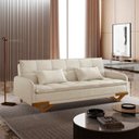 Ver imagem 1 de Sofa Cama 202cm x 92cm em Linho Cannes