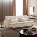 Ver imagem 1 de Sofa Cama 202cm X 92cm em Linho Cannes